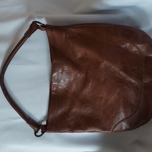 Frye brown leather hobo bag